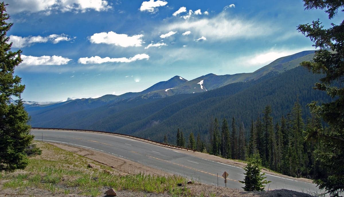 Landscape view of Berthoud Pass near Summer road in the Winter Park & Fraser region.