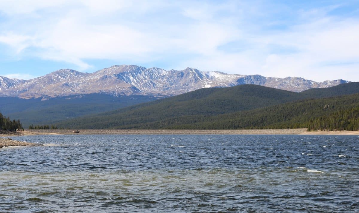 Turquoise Lake beneath Mount Massive near Leadville, Colorado.