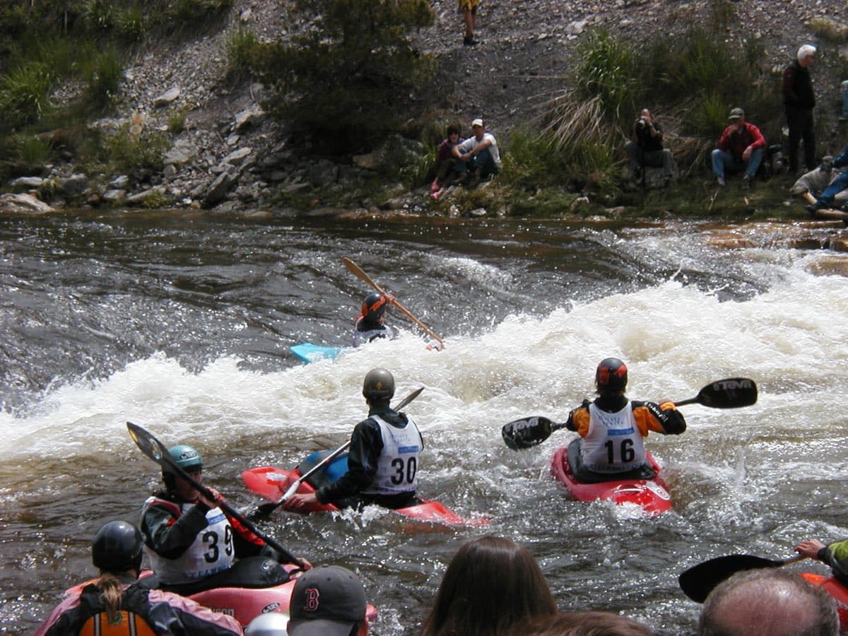 The Yampa River flowing through Charlie's Hole in Steamboat Springs.