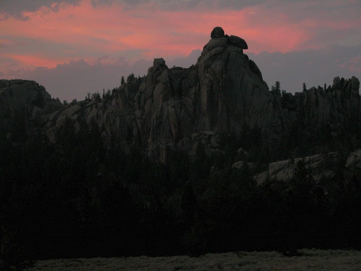 Landscape view of Reynolds Hill near Sunset in the Vedauwoo & Laramie region.