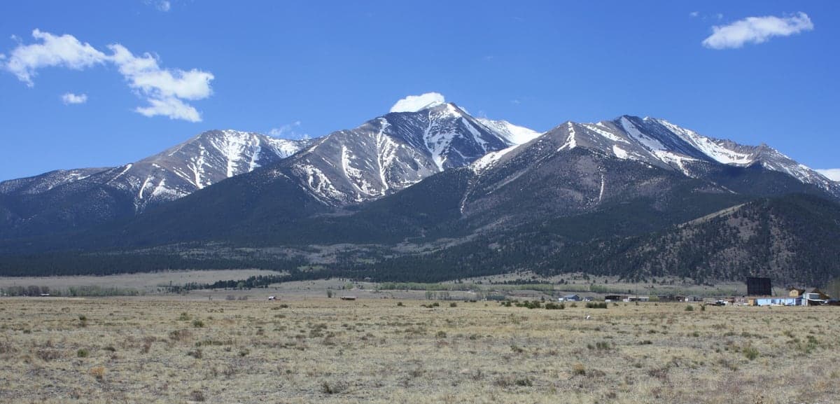 Landscape view of Cottonwood Pass near Sawatch Range in the Buena Vista & Arkansas Valley region.